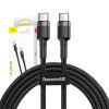 Baseus Cafule USB-C - USB-C PD 2.0 QC 3.0 kábel, 60 W, 2m (fekete-szürke)