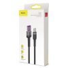 Baseus Cafule USB-USB-C Kábel Huawei SuperCharge, QC3.0, 5A 1m (Fekete-szürke)