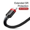 Baseus Cafule USB-USB-C kábel 2A, 3m (piros-Fekete)