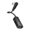Baseus L45 USB-C – Mini Jack 3,5mm-es csatlakozó és USB-C audioadapter (fekete)