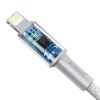 Baseus Lightning USB-C kábel, nagy sűrűségű fonott, 20W, 5A, PD, 1m (fehér)