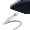 Baseus Lightning USB-C kábel, nagy sűrűségű fonott, 20W, 5A, PD, 1m (fehér)