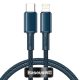 Baseus USB-C - Lightning kábel, nagy sűrűségű fonott, 20 W, 5 A, PD, 1m (kék)