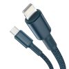 Baseus USB-C - Lightning kábel, nagy sűrűségű fonott, 20 W, 5 A, PD, 1m (kék)