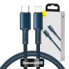 Baseus USB-C - Lightning kábel, nagy sűrűségű fonott, 20 W, 5 A, PD, 1m (kék)
