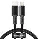 Baseus USB-C - Lightning kábel, nagy sűrűségű fonott, 20 W, 5 A, PD, 2m (fekete)