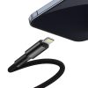 Baseus USB-C - Lightning kábel, nagy sűrűségű fonott, 20 W, 5 A, PD, 2m (fekete)