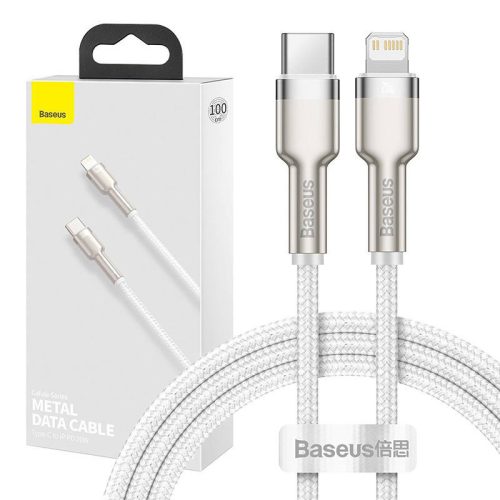 Baseus Cafule USB-C-Lightning kábel, PD, 20 W, 1m (fehér)
