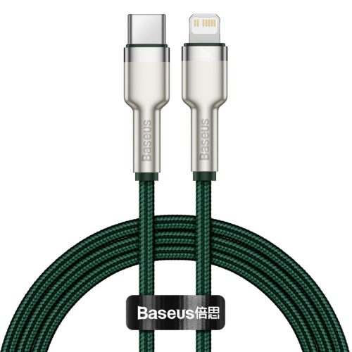 Baseus Cafule USB-C-Lightning kábel, PD, 20 W, 1m (zöld)
