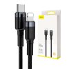 Baseus Type-C/iPhone PD adat/töltőkábel 18W 1m Cafule (Szürke/Fekete)