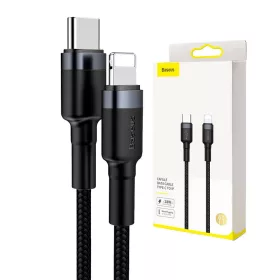   Baseus Type-C/iPhone PD adat/töltőkábel 18W 1m Cafule (Szürke/Fekete)
