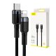 Baseus Type-C/iPhone PD adat/töltőkábel 18W 1m Cafule (Szürke/Fekete)