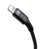 Baseus Type-C/iPhone PD adat/töltőkábel 18W 1m Cafule (Szürke/Fekete)