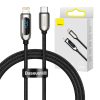 Baseus USB-C-Lightning kijelzőkábel, PD, 20 W, 1m (fekete)