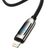 Baseus USB-C-Lightning kijelzőkábel, PD, 20 W, 1m (fekete)