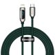 Baseus USB-C-Lightning kijelzőkábel, PD, 20 W, 2m (zöld)
