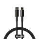 Baseus Tungsten Gold USB-C - Lightning kábel, 20 W, 5 A, PD, 1m (fekete)