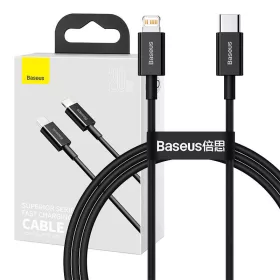   Baseus Superior USB-C / Lightning kábel, 20 W, PD, 1m  (Fekete)