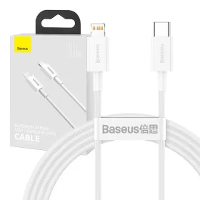  Baseus Superior Series USB-C-Lightning kábel, 20 W, PD, 1,5 m (fehér)
