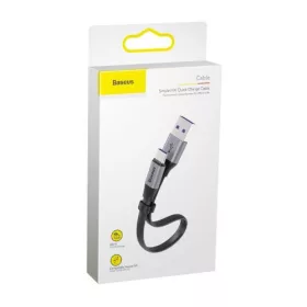   Baseus Type-C Simple HW Quick Charge töltő adat kábel 40W 5A 23cm (Szürke)