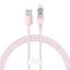 Baseus Explorer Series USB / Lightning gyorstöltő kábel 1m, 2,4A (rózsaszín)