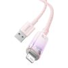 Baseus Explorer Series USB / Lightning gyorstöltő kábel 1m, 2,4A (rózsaszín)