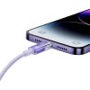 Baseus Lightning Explorer Series Gyorstöltő kábel USB-A, 1m, 2,4A (lila)