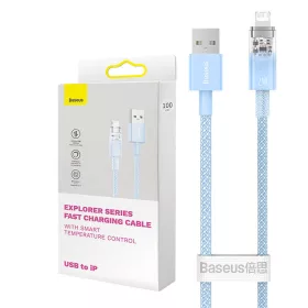   Baseus Explorer Series USB-A / Lightning gyorstöltő kábel 2m, 2,4A (kék)