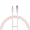 Baseus USB-C Lightning Explorer Series gyors töltőkábel 1m, 20W (rózsaszín)