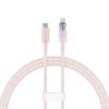 Baseus USB-C Lightning Explorer Series gyors töltőkábel 1m, 20W (rózsaszín)