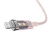 Baseus USB-C Lightning Explorer Series gyors töltőkábel 1m, 20W (rózsaszín)