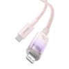 Baseus USB-C Lightning Explorer Series gyors töltőkábel 1m, 20W (rózsaszín)