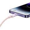 Baseus USB-C Lightning Explorer Series gyors töltőkábel 1m, 20W (rózsaszín)