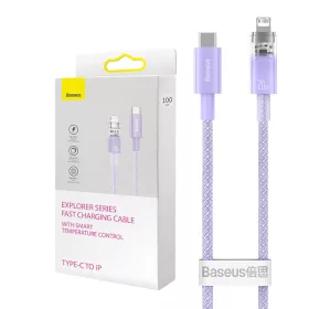   Baseus Explorer Series USB-C / Lightning gyorstöltő kábel 1m, 20W (lila)