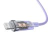 Baseus USB-C Lightning Explorer Series gyors töltőkábel,  2m, 20W (lila)