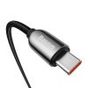 Baseus USB-C-USB-C kábel kijelzővel, 100 W, 1m (fekete)