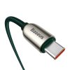Baseus USB-C – USB-C kábel, tápellátás kijelzővel, 100 W, 1m (zöld)