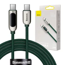 Baseus USB-C-USB-C kijelzőkábel, 100 W, 2m (zöld)
