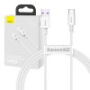 Baseus Superior Type-C gyors adat/töltőkábel 66W, 1m (Fehér)