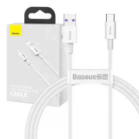   Baseus Superior Type-C gyors adat/töltőkábel 66W, 1m (Fehér)