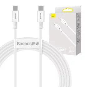   Baseus Superior Series USB-C-USB-C kábel, 100 W, 2 m (fehér)