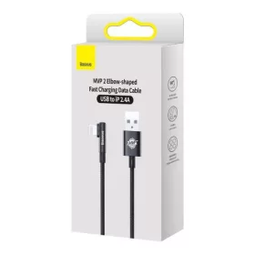   Baseus MVP 2 könyökkábel, tápkábel USB - Lightning csatlakozó, 2m, 20W (fekete)