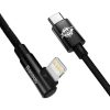 Baseus MVP 2 könyök kábel, tápkábel USB-C - Lightning csatlakozó, 1m, 20W (Fekete)