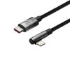 Baseus MVP 2 könyök kábel, tápkábel USB-C - Lightning csatlakozó, 1m, 20W (Fekete)