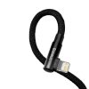 Baseus MVP 2 könyök kábel, tápkábel USB-C - Lightning csatlakozó, 1m, 20W (Fekete)