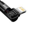 Baseus MVP 2 könyök kábel, tápkábel USB-C - Lightning csatlakozó, 1m, 20W (Fekete)