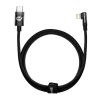 Baseus MVP 2 könyök kábel, tápkábel USB-C - Lightning csatlakozó, 1m, 20W (Fekete)