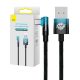 Baseus USB-USB-C könyök kábel 100W, 2m (fekete-kék)