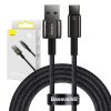 Baseus Tungsten Gold adatkábel, töltőkábel USB / USB-C, 100W, 2m (Fekete)