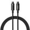 Baseus Tungsten Gold USB-C - USB-C kábel, 240W 1m (Fekete)